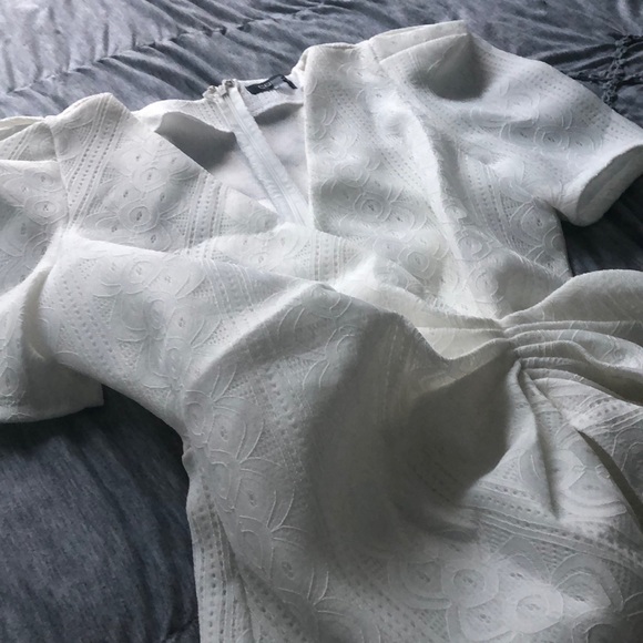 White Patterned Dress - Picture 3 of 5